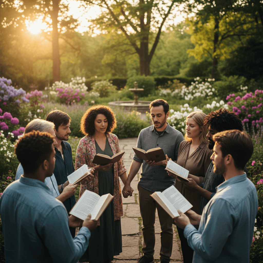 Hands joined together in circle symbolizing unity